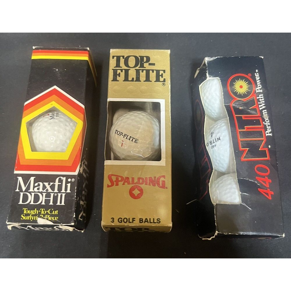 Golf Ball Lot Of 8 Power Vintage Top Flight Maxi‎ DDH2 440 Nitro